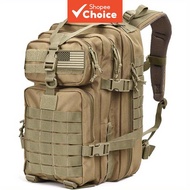 40L Military Tactical Backpack Large Army 3 Day Assault Pack Molle Bugout Bag Rucksack (Tan) Beg Tak