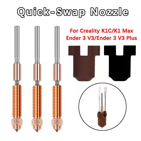 K1 Max Quick-Swap Nozzle K1 SE Nozzles K1C All-in-one Nozzle For Creality K1C/K1 Max/Ender 3 V3/Ende
