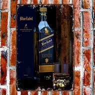 Biển kim loại Johnnie Walker Blue Label trang trí nhà hàng tranh trang trí bếp tranh kim loại biển k