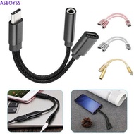 ASBOYSS Audio Cables Audio Adapter Headset 2 In 1 Aux Cable Type C to 3.5mm Digital Cables Type-C To