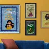 Indian Girl in Saree Asian Desi Wall Art Affirmation Posters - Room Wall & Space Decor <<WITHOUT FRA