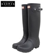 Hunter 橡膠長筒雨靴，女款，黑色，UK4，WFT1000RMA 4 (UK) [二手]
