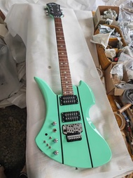 Left handed BCRICH Moking Bird Electric Guitar Green Custom Professional Guitar