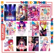 Oshi no Ko Anime Poster Hoshino Ai Ruby Akua Aquamarine Fabric Wall Scroll Home Decor Anime Poster A