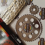 △RS150 / CBR150 / GTR 150 Sprocket chain set (silver)