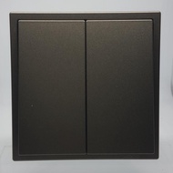 SIMON I7 GREY SWITCH SERIES 2 GANG 1 WAY SWITCH CAN BE GRAB