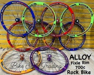 RIM FIXIE / WHEEL SET FIXIE / Basikal Fixie / ROCK BIKE RIM FIXIE 700 / 700c wheel / Rim basikal / F