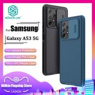 Nillkin แฟชั่น กล้อง ปกป้อง เคส สำหรับ Samsung Galaxy A53 5G เคสโทรศัพท์ ธุรกิจ TPU + PC กล้องป้องกันการกระแทกความเป็นส่วนตัวฝาหลัง