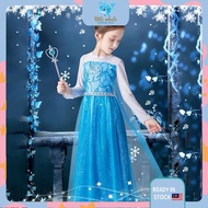 🐳Frozen Princess Elsa Dress For Kid Frozen Dress For Kids Girl Baju Elsa Frozen Dress Kids Baju Prin