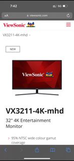 4K ViewSonic monitor