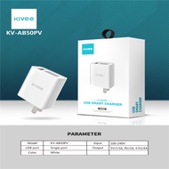 KIVEE【จัดส่ง2-3วัน】18W PD QC3.0 Dual USB Charger Fast Charger for iphone 11 pro max Xiaomi Redmi Note 8 7 Samsung s10 for oppo f11 pro redmi note 9s samsung galaxy s10 plus (AB09 / AB50PV / AT121)