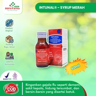 MERAH INTUNAL - SYRUP (RED) Bottle @ 60ml - Relieves Flu Symptoms - Fever, Cough, Headache & Sneezin