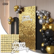 CEASI Sequin Panel Wall Decor, Baby Shower Wedding Sequin Backdrop, Glitter Square Birthday Decorati