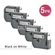 5Packs Compatible Brother Label Tape MK231 MK 231 mk231 Black on White for Brother P Touch PT70 PT80