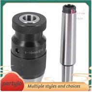 [partylo]Keyless Drill Chuck 0.2-16mm B18 + MT3 M12 DIN228A Morse Taper Arbor