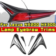 premium-Real Carbon Fiber For NX200 NX300 Car Rear Tail Lamp Decoration Trim Light Hoods For Lexus N