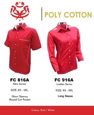 Baju Kemeja Korporat UMNO Lengan Pendek Warna Merah (LOGO UMNO) FC816A JENAMA MR.2