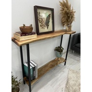 Console Table Sidenatural Aesthetic console table Teak wood console table