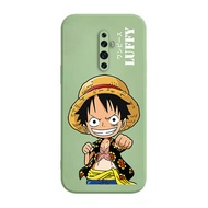 เคสoppo reno 2f มาใหม่ 2Z case เคสซิลิโคนเหลวการ์ตูน Luffy การ์ตูน Luffys กันกระแทก Flocking ฝาครอบโทรศัพท์ป้องกัน