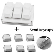 OSU USB Bluetooth Wireless Keyboard Custom 6 Key Mechanical Keyboard Mini Keypad For PS Programming Gaming Keyboard Send Keycaps