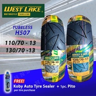 WESTLAKE Tire RIM 13 Tubeless Tires H507 110/70-13 , 130/70-13 With FREE Sealant and Pito