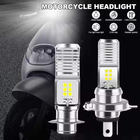 1Pc Motorcycle Headlight P15D/H4 LED Lamp Long Lifespan Bulbs 6W Energy saving Motorcycle Waterpoof 