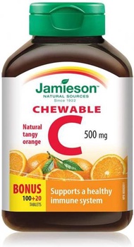 Jamieson - 維他命C500毫克 (橙味) 咀嚼片 (參考效期: 1/2025)