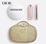 順豐包郵 全新Dior 2025節日限定化妝包套裝 (手霜 變色潤唇膏#001 化妝袋)