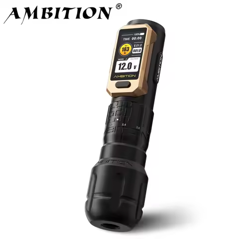 Ambition Soldier Pro 520 Adjustable Stroke 2.2-4.2mm Wireless Tattoo Machine Tattoo Pen Torque 520g.