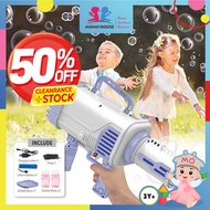 Rocket Launcher Bubble Gun 60 Hole Soap Water Bubble Gun Gatling Bubble Gun Buih Mainan