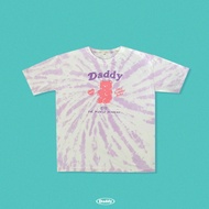 DADDY | Such a lovely place tie dye Oversize T-Shirt เสื้อมัดย้อม Oversize สีม่วง สกรีนลายน้องหมี สุดน่ารัก