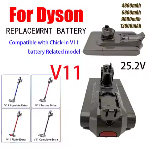 For Dyson V11/SV15,Li-ion Replacement Batteries Compatible with V15 and V11 Absolute,V11 Animal,V11 