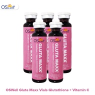 HNB 5-Bottles OSwell Gluta Maxx Vials Glutathione+ Vitamin C Green Apple Flavor (15ml)