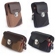 Mobile Phone Bag Men's Waist Bag Vertical Mobile Phone Case Canvas Belt Bag Mobile Phone Waist Bag M