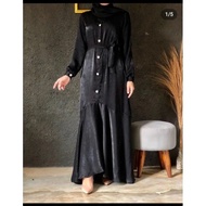 Abaya Gamis Hitam Turkey Busui Dress Maxi Arab Saudi