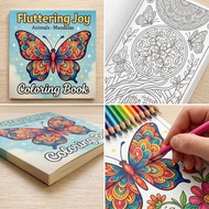 Flutter Coloring Book Healing Coloring Book: Hundred Animal Mandala Patterns, Thick Decompression Ad