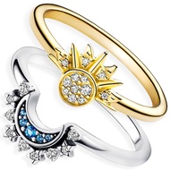 Fiklon Opal Rings for Women,925 Sterling Silver Stackable Cubic Zirconia Ring Set Crown Rings Opal S