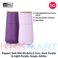 AdHoc Scape Pepper / Salt Mill Ø5.8xh12.3cm, Dark Purple & Light Purple