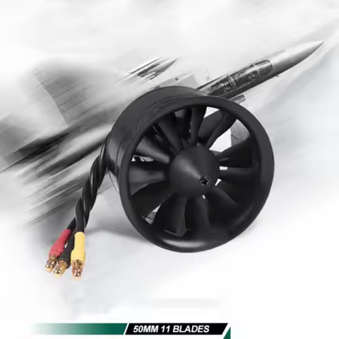 FMS 50mm 11-Blades Ducted Fan EDF 2627 5400KV 3S 4500KV 4S Brushless Motor for RC Airplane Ducted Fa