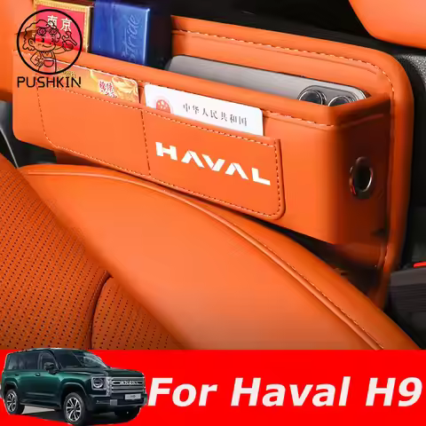 For Haval H9 2024 2025 New H9 II 2nd Car Seat Gap Crevice Storage Box Cup Phone Key Pocket Bag Leath
