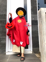 Halloween Pumpkin Labu Hitam Kostum / Wizard Cosplay/ Kostum Penyihir Nenek Sihir Karakter Cosplay
