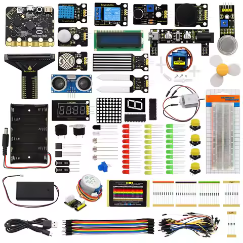 KEYESTUDIO Micro:Bit V2 Super Starter Kit for BBC Micro:bit STEM Projects Electronic Programming Kit