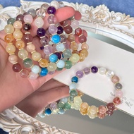 Gelang Pelangi Pelbagai Permata Kristal Asli Menara Kuning Kristal Aquamarine Emas Hitam Terkini