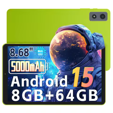 Tablet 8.68 Inch, 2025 Android 15 Tablets, 8GB+64GB, 1TB Expand, Widevine L1 Compatible Quad-core Ta