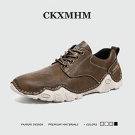 CKXMHM 38-46 Men's Leather Casual Shoes Big Size Leather Shoes 45 46