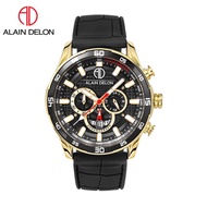 Alain Delon Watch 💯 (Ori) AD469-1232C Men Chronograph Silicone Strap /  Alain Delon Watch / Men Watc