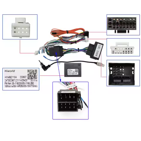 16 Wiring Harness CANBUS Decoder Box For Mercedes-Benz B200/S300 W211 R350 Viano/VITO Mercedes-Benz 