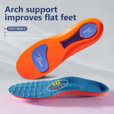 Sport Orthopedic Insoles Men Women EVA Breathable Shock Absorption Shoes Insole Feet Ease Pressure R
