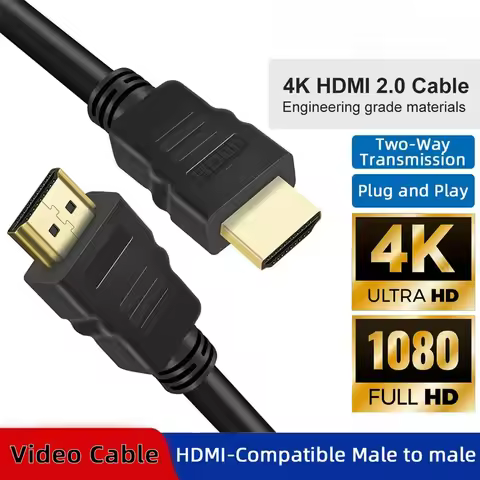 HDMI-compatible Cable Video Cables Gold Plated 1.4 4K 1080P 3D Cable for HDTV Splitter Switcher 0.5M