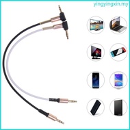 YIN 25cm 9 84 3 5mm Male to Male  Cord 90 Degree Extension Line AUX Cable Wire